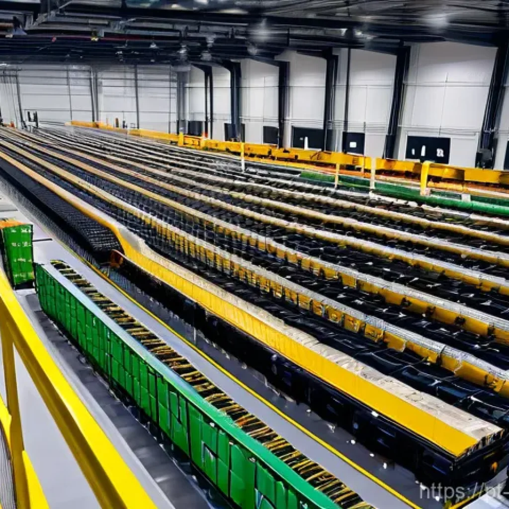 온쇼어링 비즈니스의 재고 관리 전략 - **Prompt:** A dynamic, ultra-modern warehouse in a vibrant industrial area near Gaia, Portugal. The ...