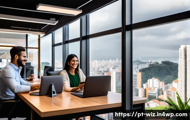 온쇼어링 비즈니스의 고객 유지 전략 - A vibrant customer service scene set in a modern Brazilian office in São Paulo, featuring a diverse ...