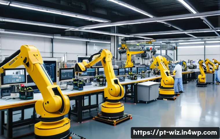 온쇼어링 비즈니스의 성공적인 사례 분석 - A modern Brazilian factory interior with advanced automation technology, featuring robotic arms asse...