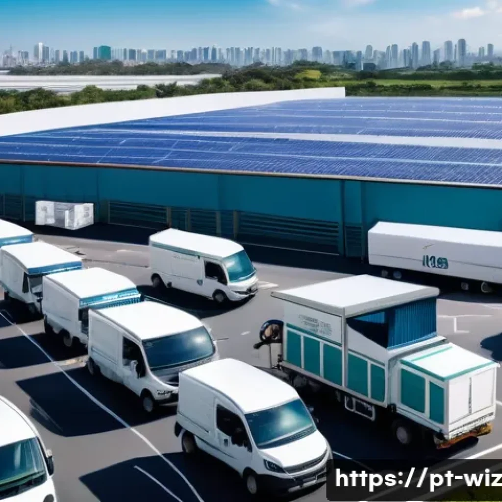 온쇼어링 비즈니스의 시장 진입 전략 - A detailed, realistic business scene showing a Brazilian urban logistics hub with modern infrastruct...