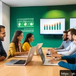 Home 20 온쇼어링 비즈니스의 고객 피드백 활용법 - A modern Brazilian office environment showing a diverse team actively engaged in a feedback session,...