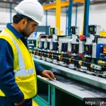 Home 23 온쇼어링 비즈니스의 비용 분석 - A modern Brazilian manufacturing facility interior with advanced machinery and well-organized infras...