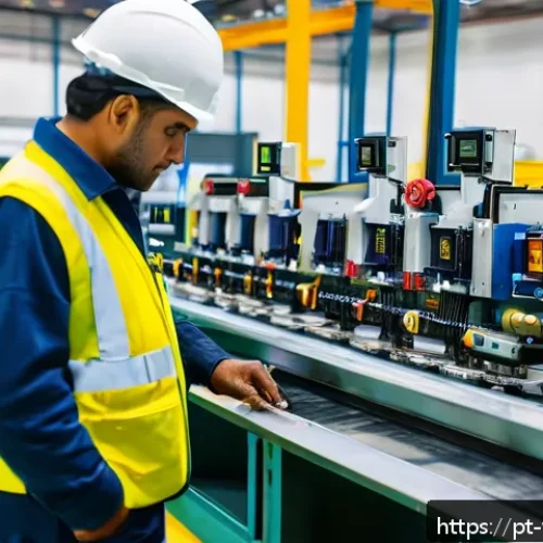 Home 17 온쇼어링 비즈니스의 비용 분석 - A modern Brazilian manufacturing facility interior with advanced machinery and well-organized infras...